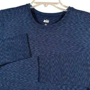 REI Co Op Womens Long Sleeve Athletic Top Blue Heather Size Large